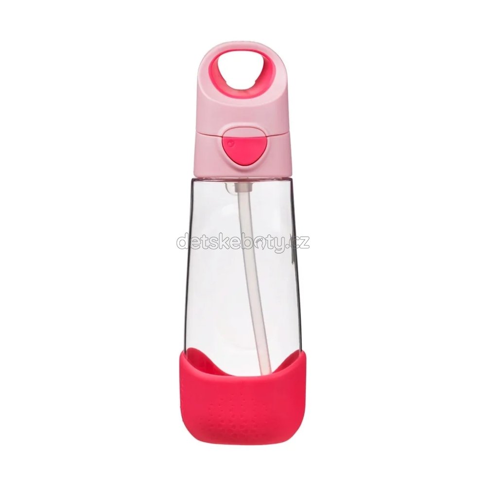 b.box 500549 Lahev na pití s brčkem 600 ml - flamingo fizz