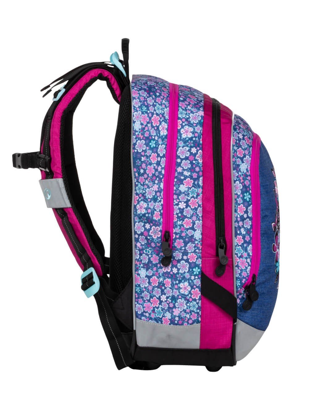 Bagmaster ALFA 20 A školní batoh - drobné květiny (obrázek 7)