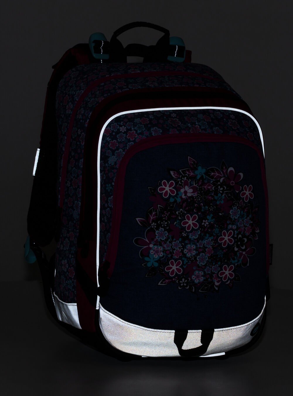 Bagmaster ALFA 20 A školní batoh - drobné květiny (obrázek 4)