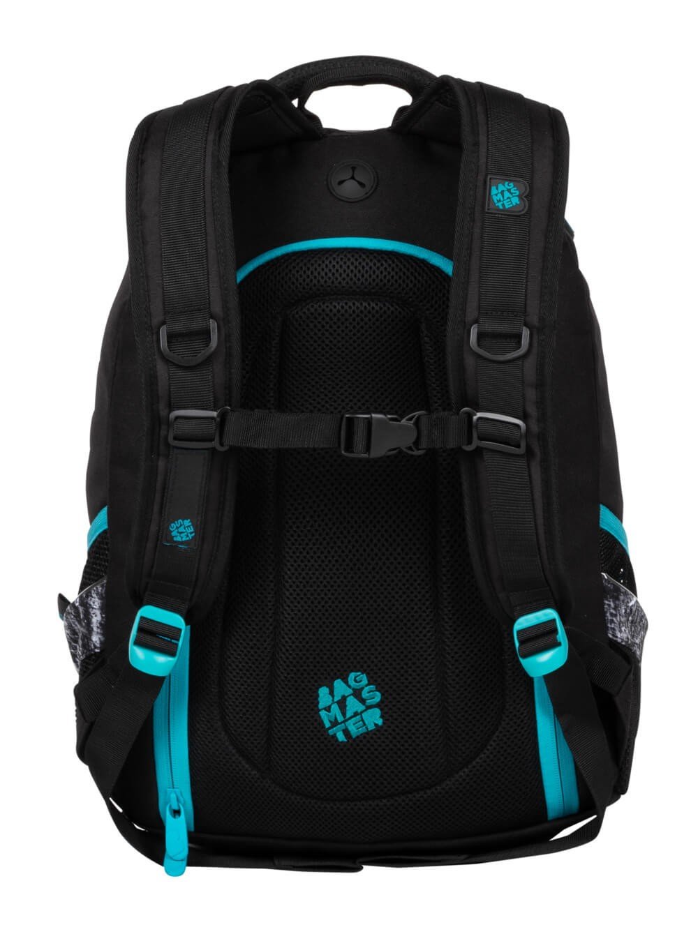 Bagmaster DIGITAL 20 B studentský batoh - modrý s květinami (obrázek 3)