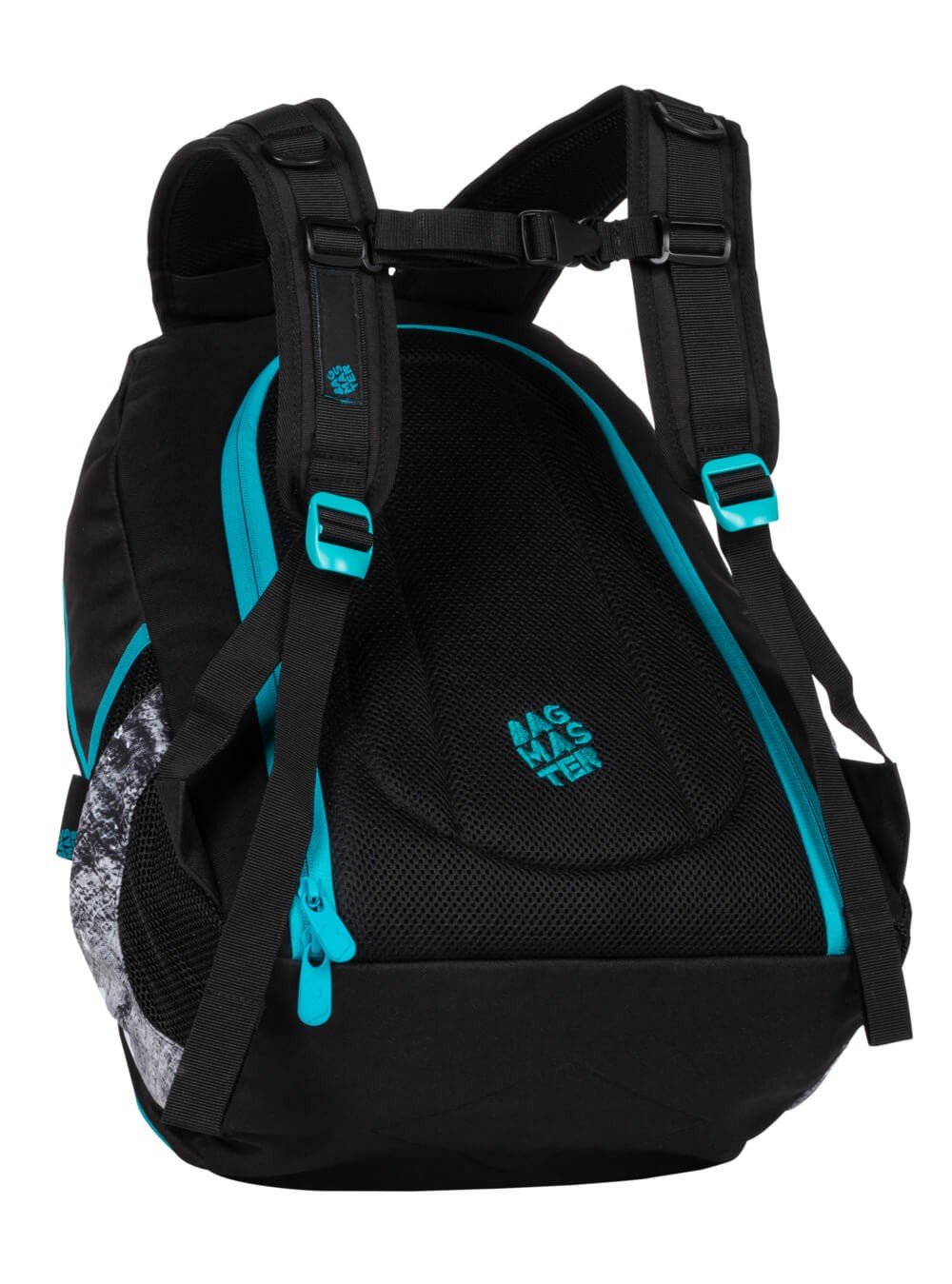 Bagmaster DIGITAL 20 B studentský batoh - modrý s květinami (obrázek 5)