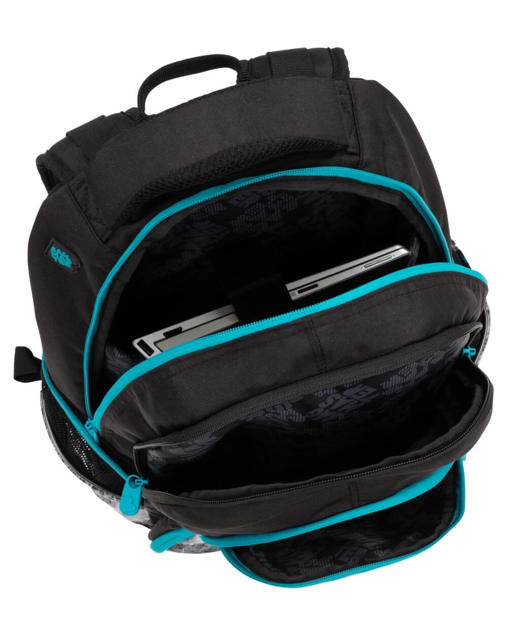 Bagmaster DIGITAL 20 B studentský batoh - modrý s květinami (obrázek 7)
