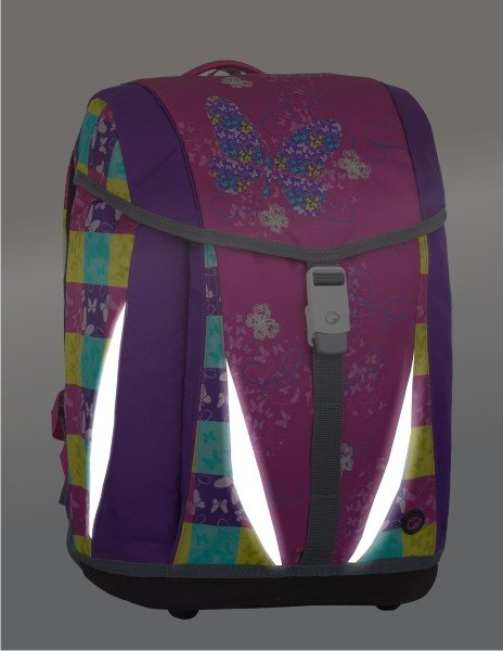 Bagmaster POLO 7 A školní batoh / aktovka - barevný motýl (obrázek 15)