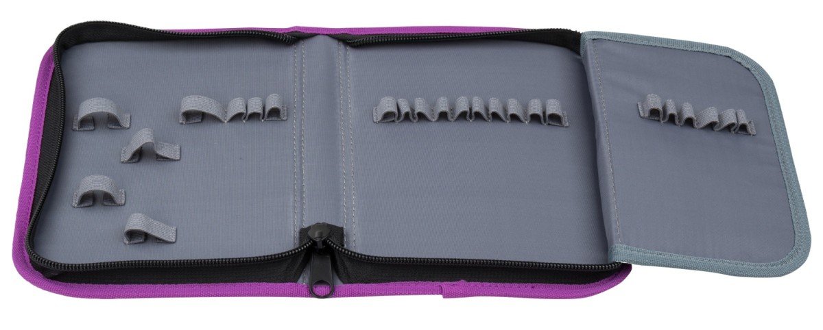 Bagmaster MERCURY 8 A školní jednochlopňový penál - fialové květiny (obrázek 4)