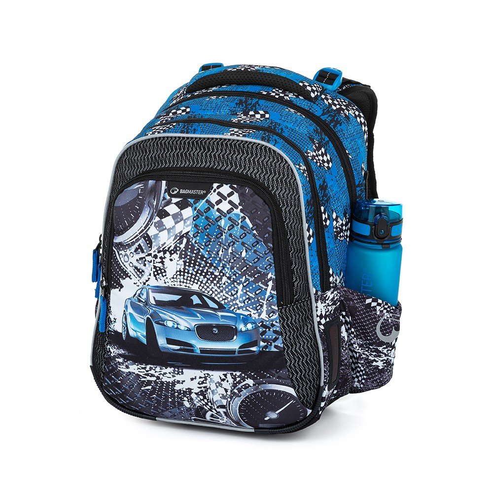 Bagmaster LUMI 23 D školní batoh - modré auto (obrázek 7)