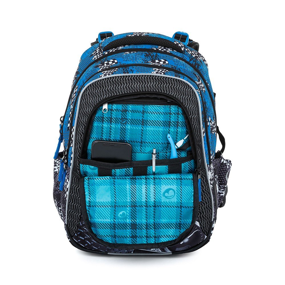 Bagmaster LUMI 23 D školní batoh - modré auto (obrázek 10)