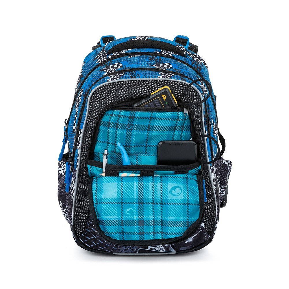 Bagmaster LUMI 23 D školní batoh - modré auto (obrázek 13)