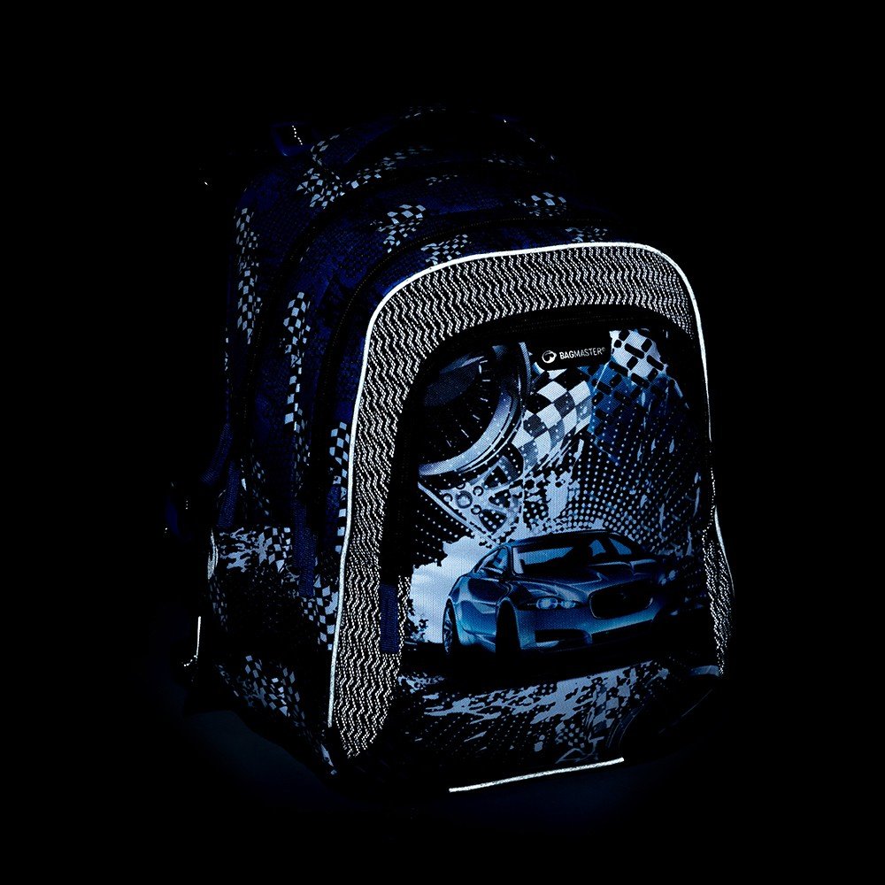 Bagmaster LUMI 23 D školní batoh - modré auto (obrázek 28)