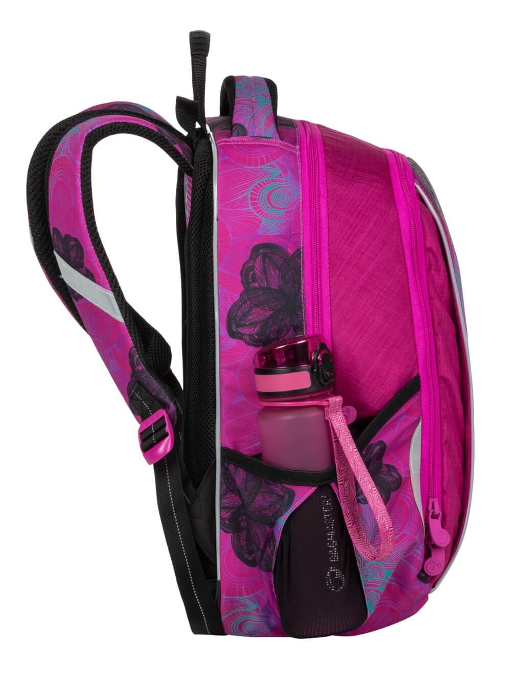 Bagmaster MARK 20 A školní dvoukomorový batoh - květiny (obrázek 4)