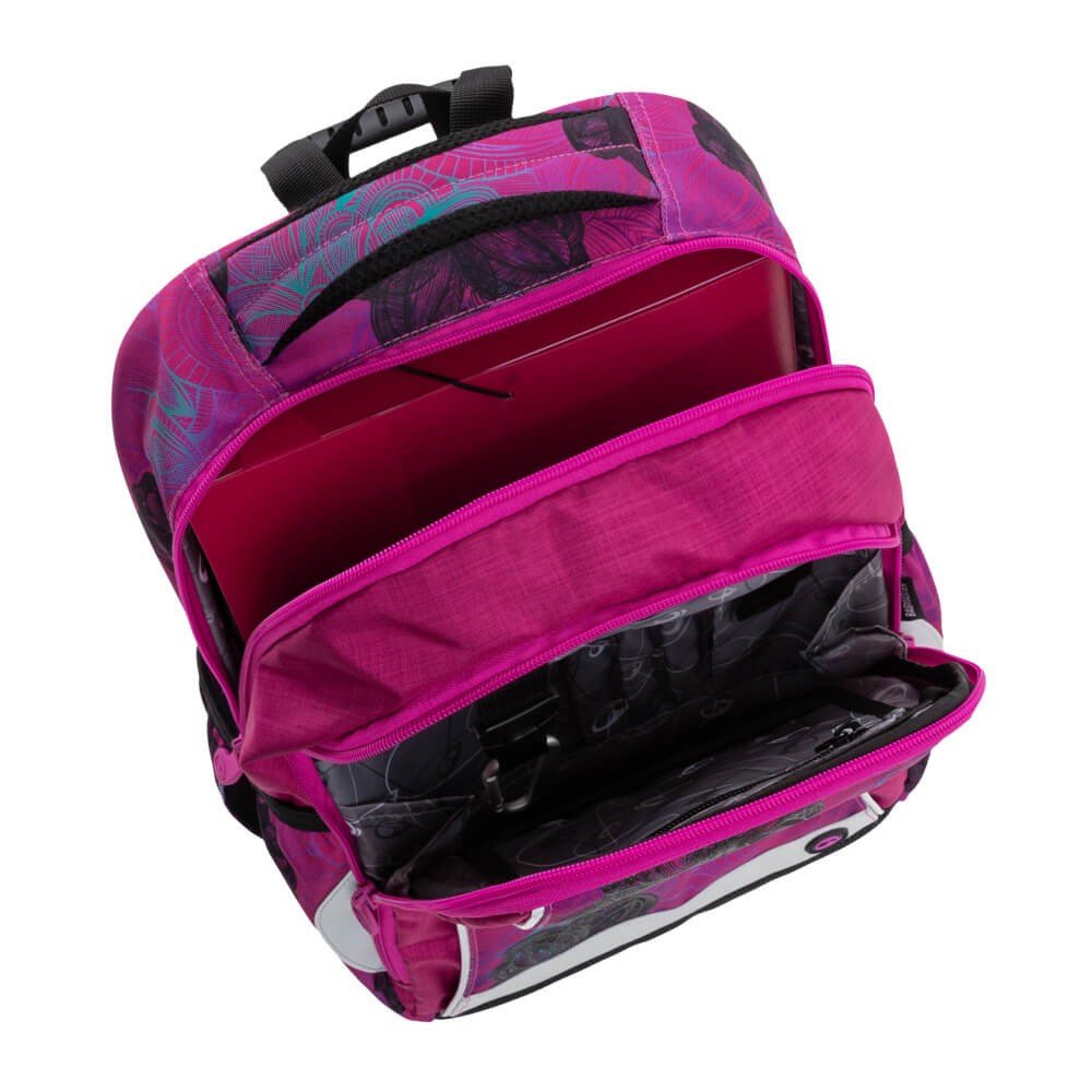 Bagmaster MARK 20 A školní dvoukomorový batoh - květiny (obrázek 7)