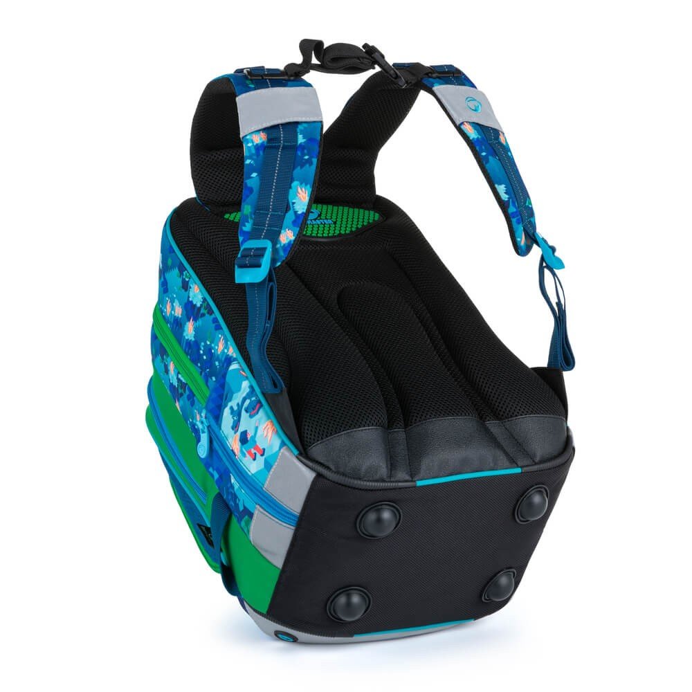 Bagmaster ALFA 21 B školní tříkomorový batoh - kostičky (obrázek 5)