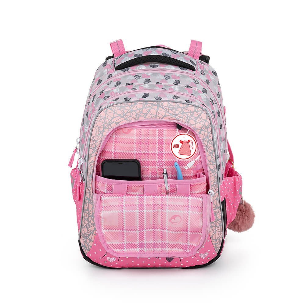 Bagmaster LUMI 22 A školní batoh - bílá kočka s mašlí (obrázek 10)