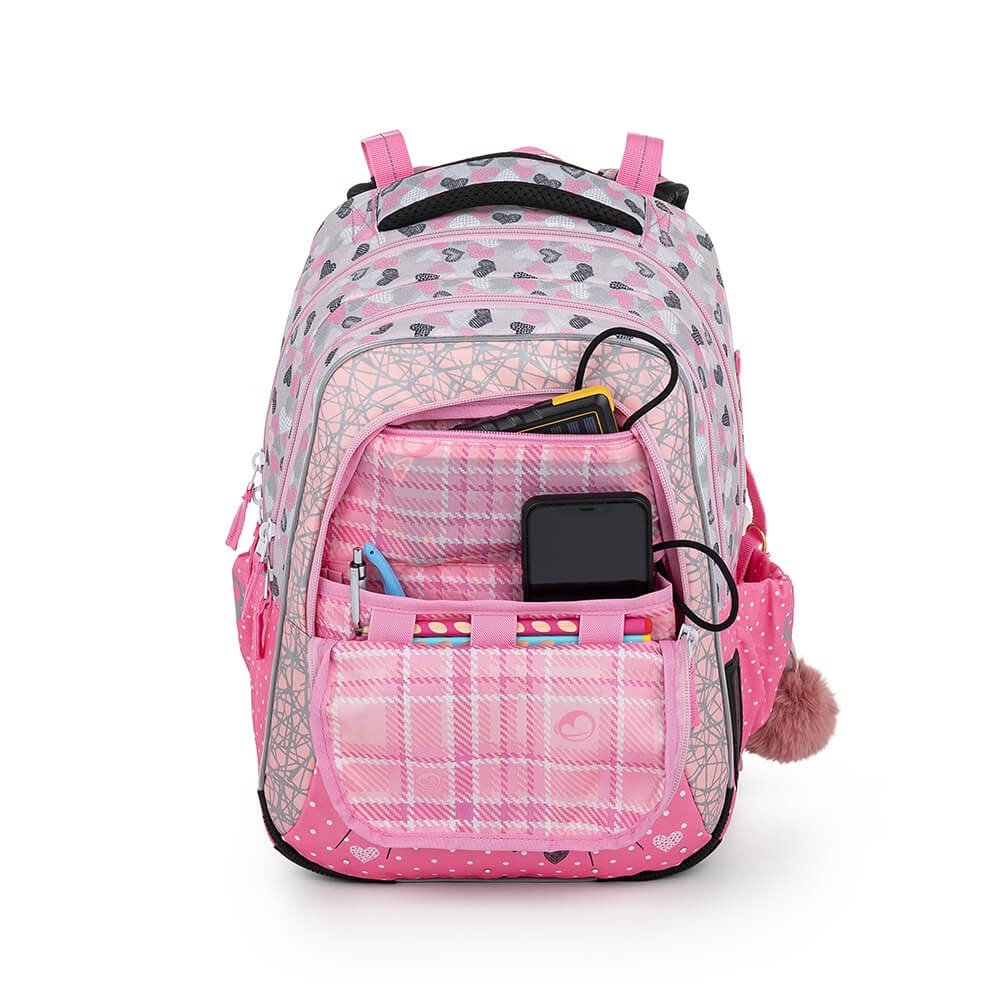 Bagmaster LUMI 22 A školní batoh - bílá kočka s mašlí (obrázek 13)