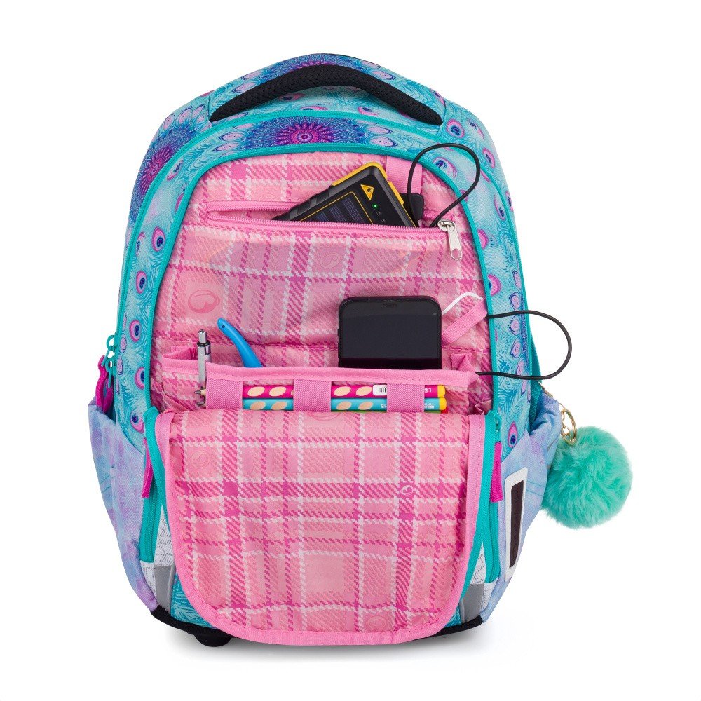 Bagmaster VEGA 24 B školní batoh – páv (obrázek 8)