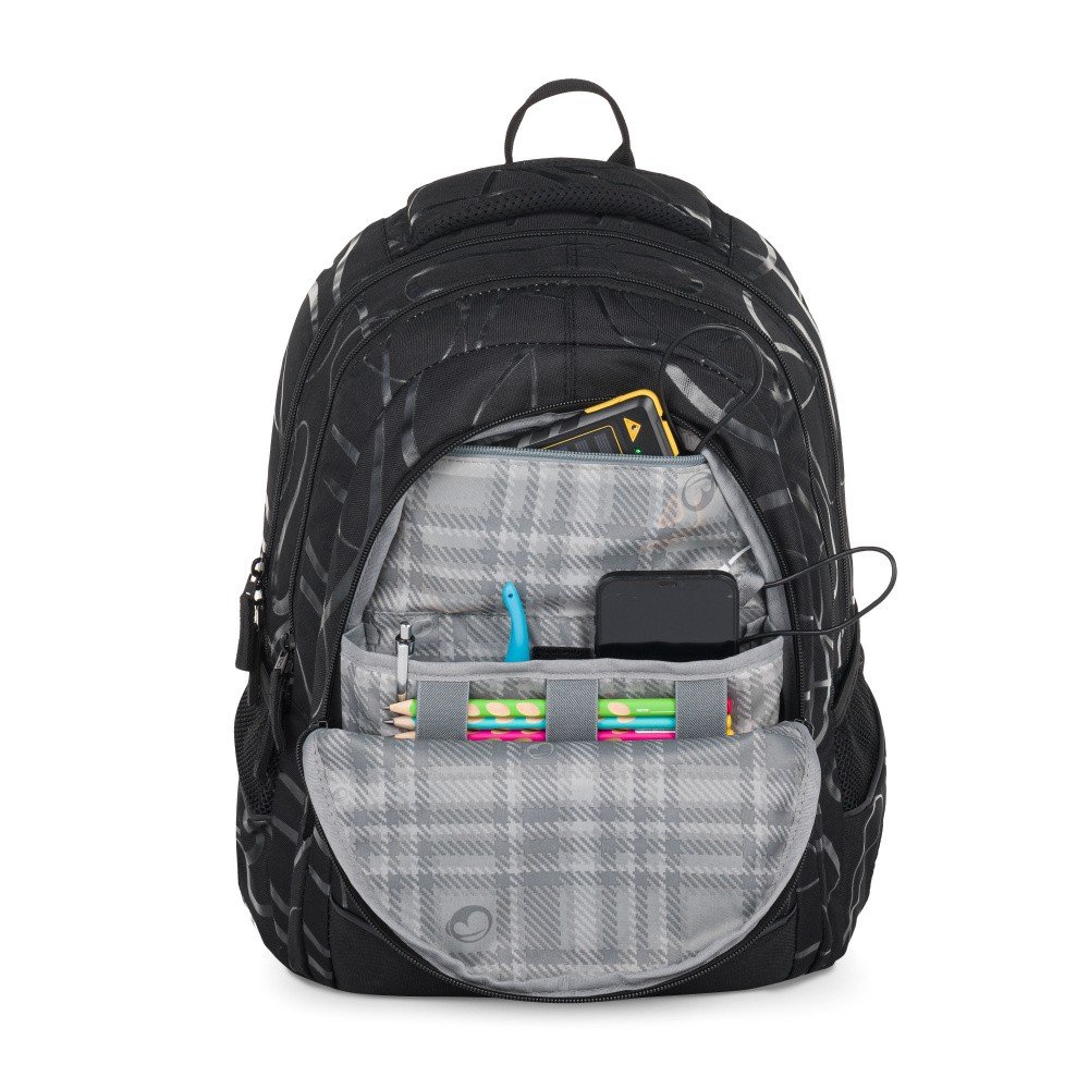 Bagmaster DIGITAL 24 B studentský batoh – černý (obrázek 7)