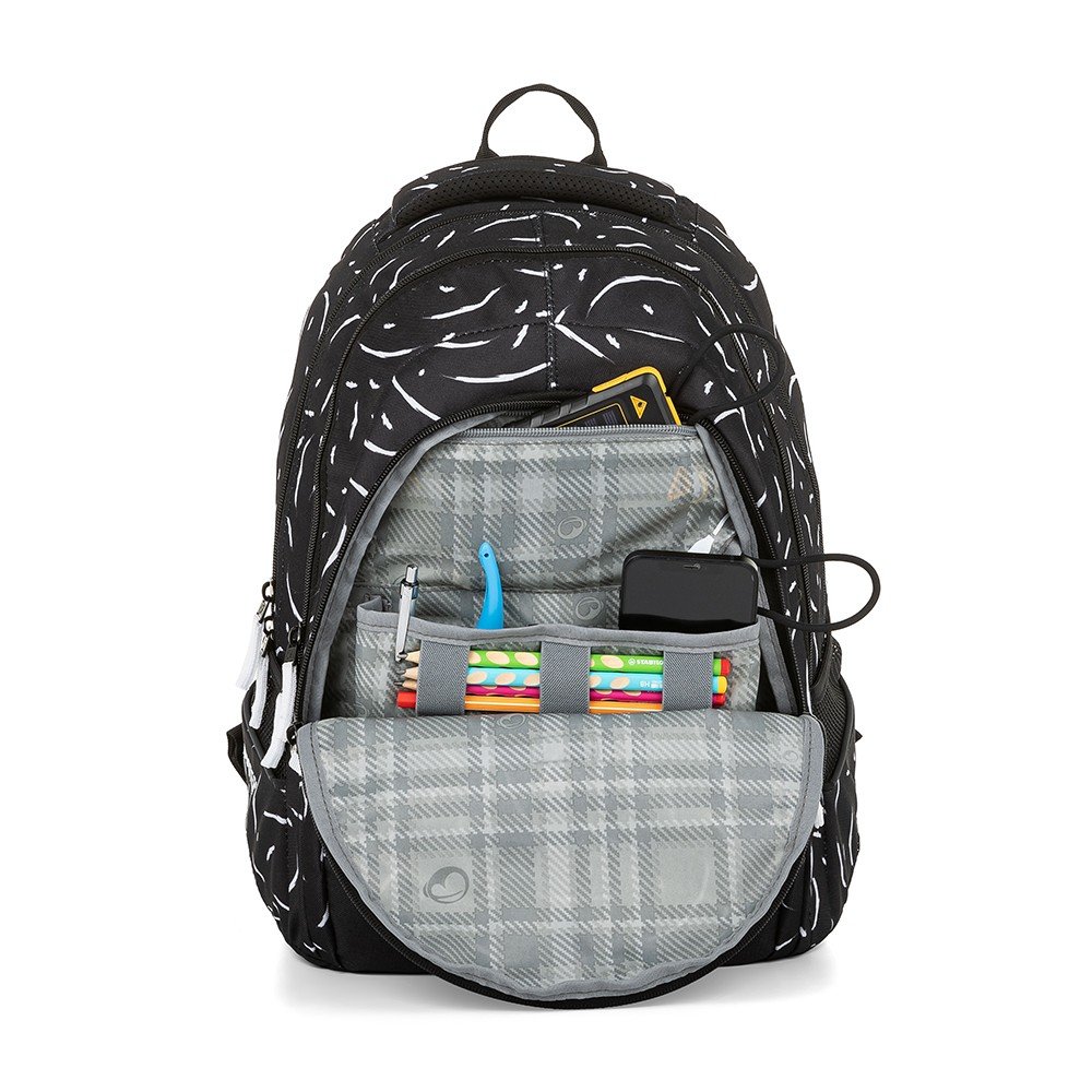 Bagmaster DIGITAL 23 A studentský batoh - černo bílý (obrázek 13)