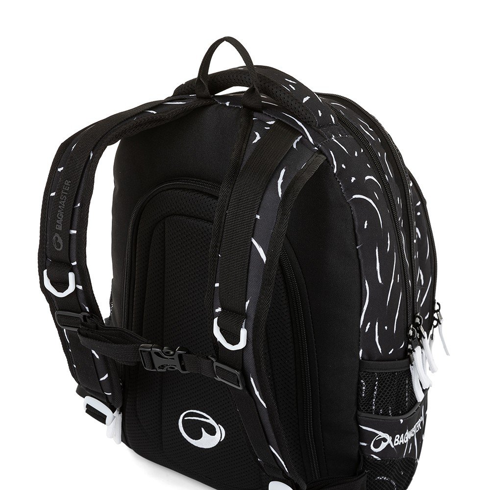 Bagmaster DIGITAL 23 A studentský batoh - černo bílý (obrázek 15)