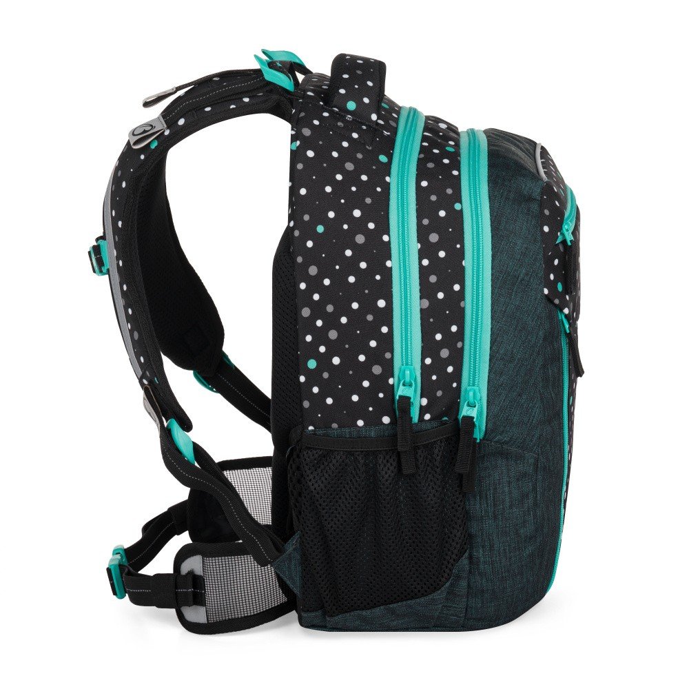 Bagmaster PORTO 24 A školní set – černo-tyrkysový (obrázek 3)