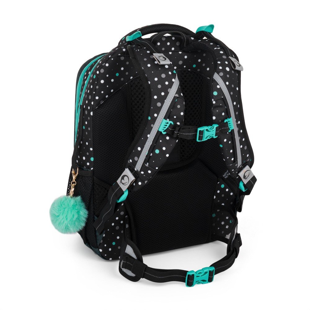 Bagmaster PORTO 24 A školní set – černo-tyrkysový (obrázek 4)