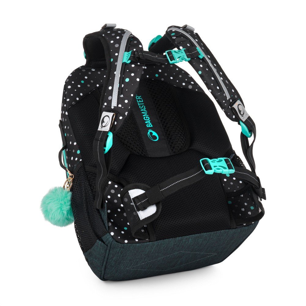 Bagmaster PORTO 24 A školní set – černo-tyrkysový (obrázek 6)