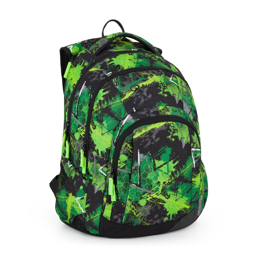 Bagmaster LINCOLN 25 A studentský batoh – zeleno-černý