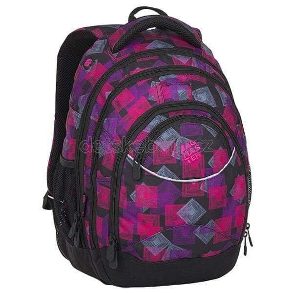 BAGMASTER ENERGY 8 E STUDENTSKÝ BATOH - RŮŽOVO ČERVENÝ