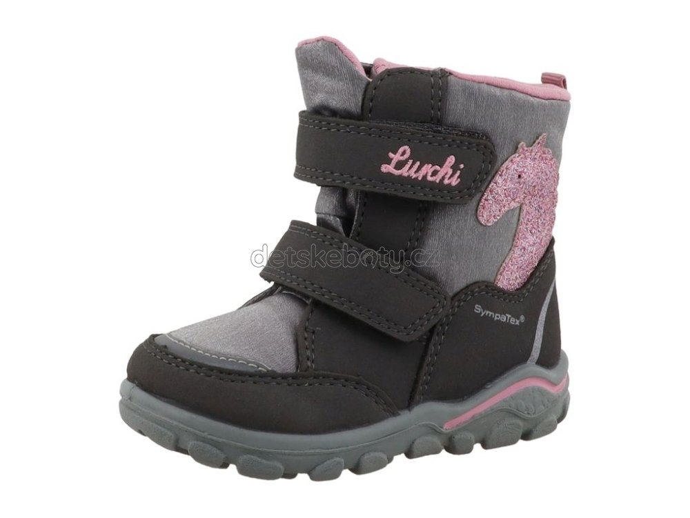 Dětské zimní boty Lurchi 63L1083001 grey-pink