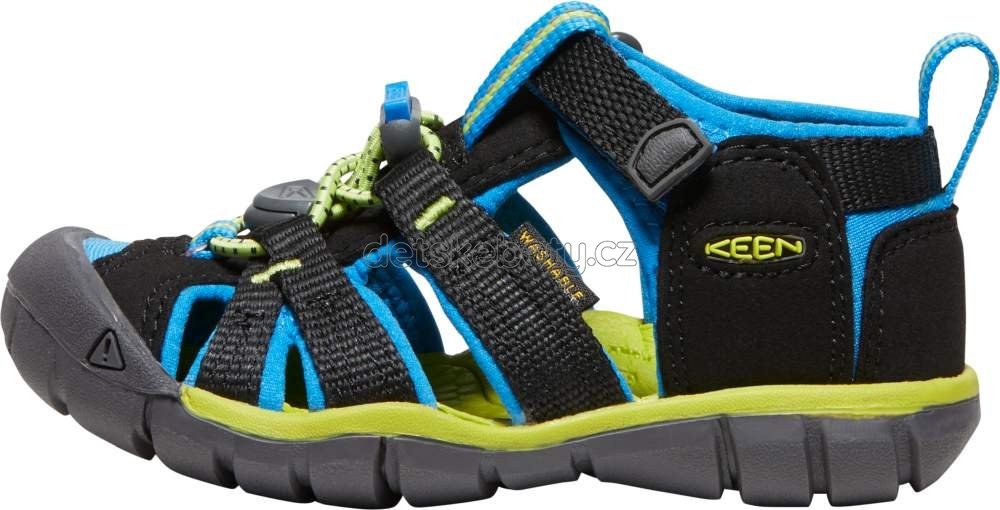 Dětské sandály Keen Seacamp II CNX children black/brilliant blue Velikost: 24 (obrázek 4)