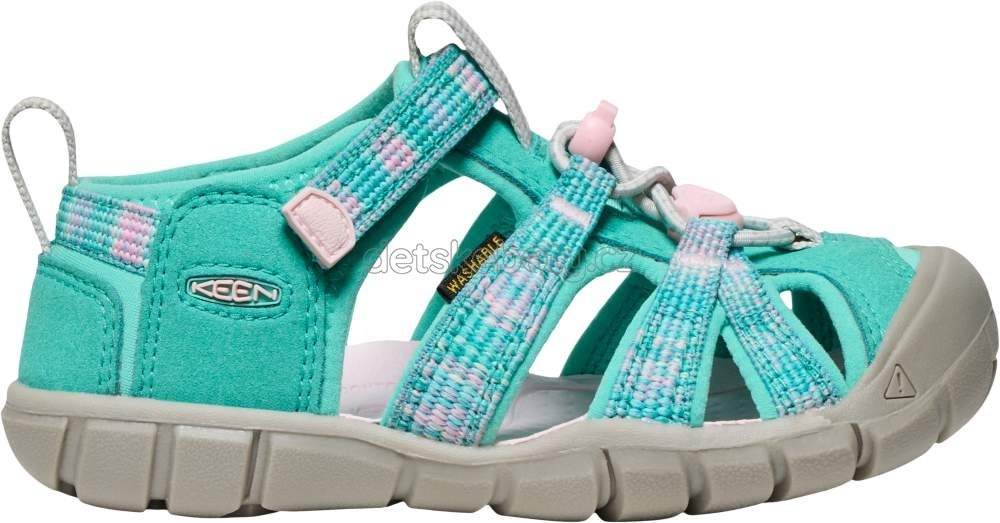 Dětské sandály Keen Seacamp II CNX children bright aqua/pink-a-boo Velikost: 30 (obrázek 4)