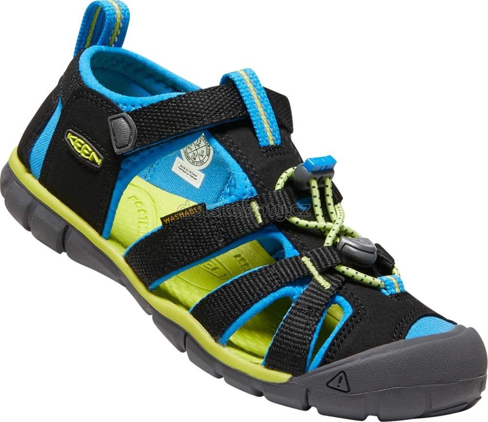 Dětské sandály Keen Seacamp II CNX youth black/brilliant blue Velikost: 38 (obrázek 5)