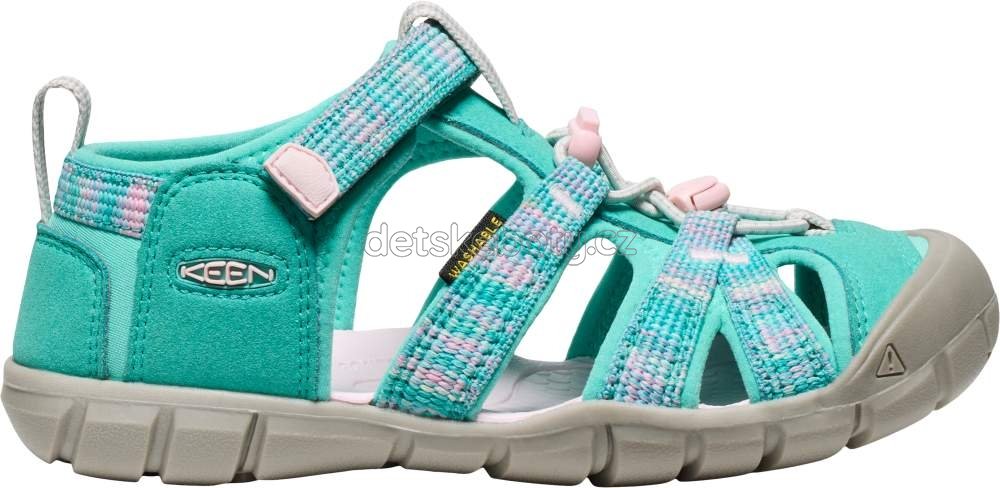 Dětské sandály Keen Seacamp II CNX youth bright aqua/pink-a-boo Velikost: 39 (obrázek 4)