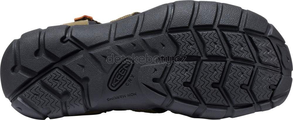 Dětské sandály Keen Seacamp II CNX youth dark olive/gold flame Velikost: 35 (obrázek 5)