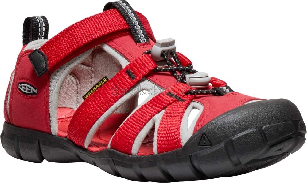 Dětské sandály Keen Seacamp II CNX youth ribbon red/alloy Velikost: 32-33