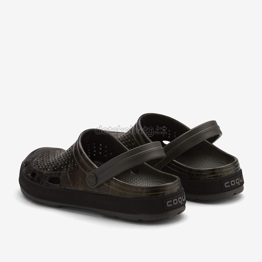 Dětské plážovky Coqui 6413 antracit camo/black Velikost: 41 (obrázek 4)