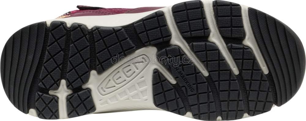 Dětské celoroční boty Keen SKUA MID WP YOUTH fig/peach fuzz Velikost: 36 (obrázek 4)