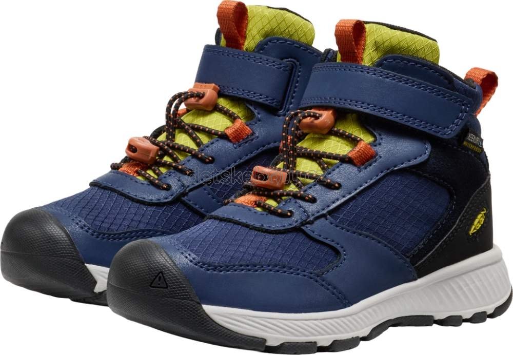 Dětské celoroční boty Keen SKUA MID WP CHILDREN naval academy/rogue green Velikost: 29 (obrázek 5)