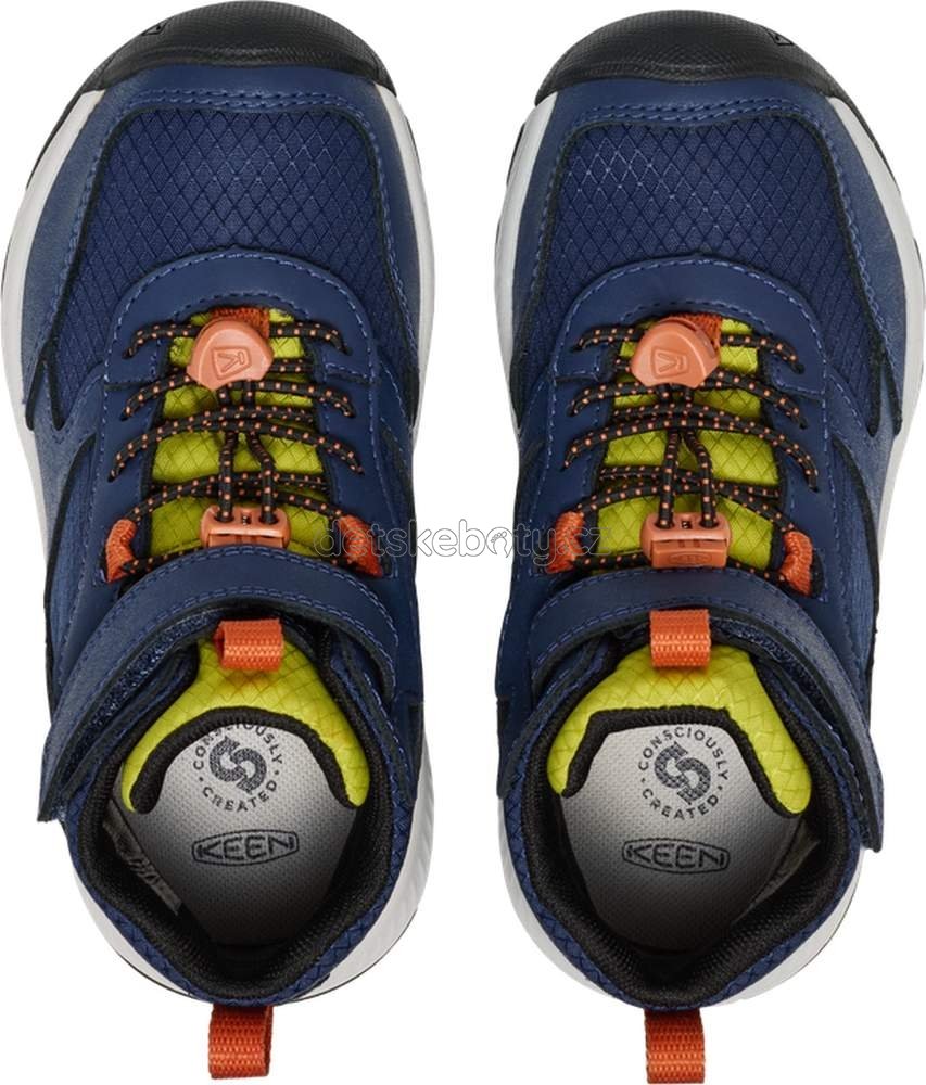 Dětské celoroční boty Keen SKUA MID WP CHILDREN naval academy/rogue green Velikost: 29 (obrázek 6)