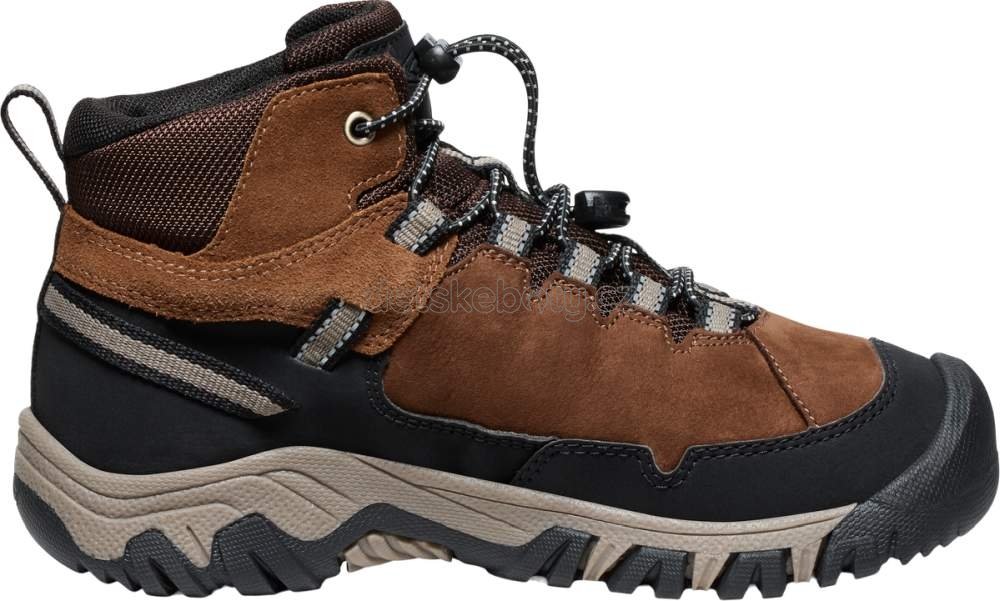 Dětské celoroční boty Keen TARGHEE IV MID WP YOUTH bison/brindle Velikost: 36 (obrázek 3)