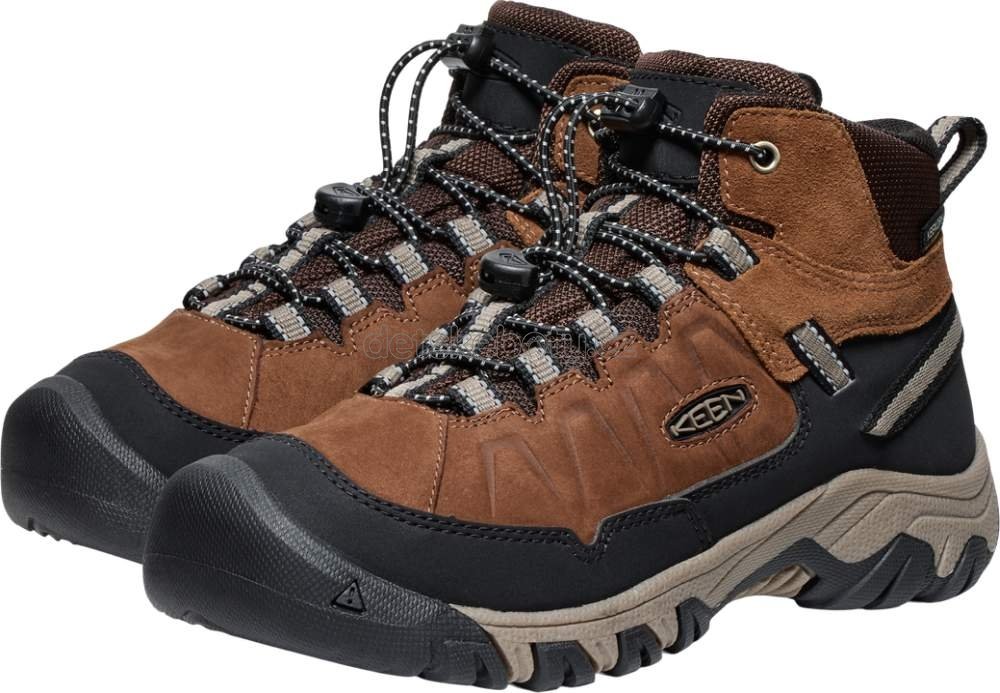 Dětské celoroční boty Keen TARGHEE IV MID WP YOUTH bison/brindle Velikost: 36 (obrázek 5)