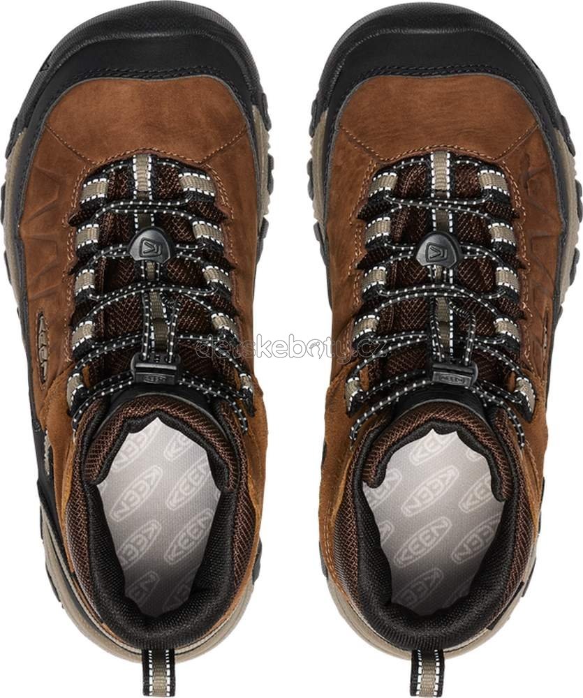 Dětské celoroční boty Keen TARGHEE IV MID WP YOUTH bison/brindle Velikost: 36 (obrázek 6)