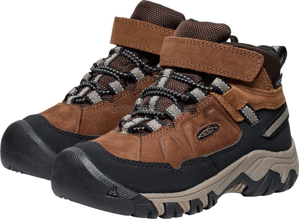 Dětské celoroční boty Keen TARGHEE IV MID WP CHILDREN bison/brindle Velikost: 30 (obrázek 5)