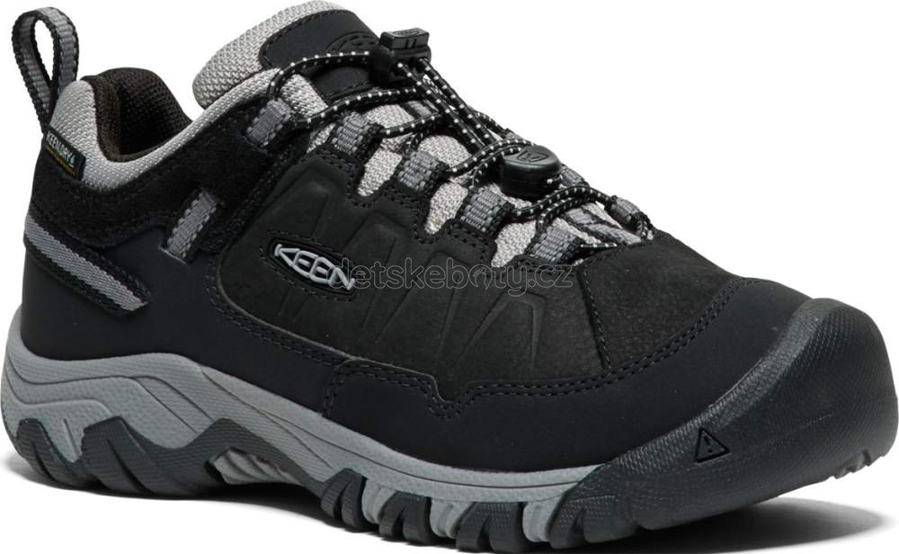 Dětské celoroční boty Keen TARGHEE IV LOW WP YOUTH black/steel grey Velikost: 39