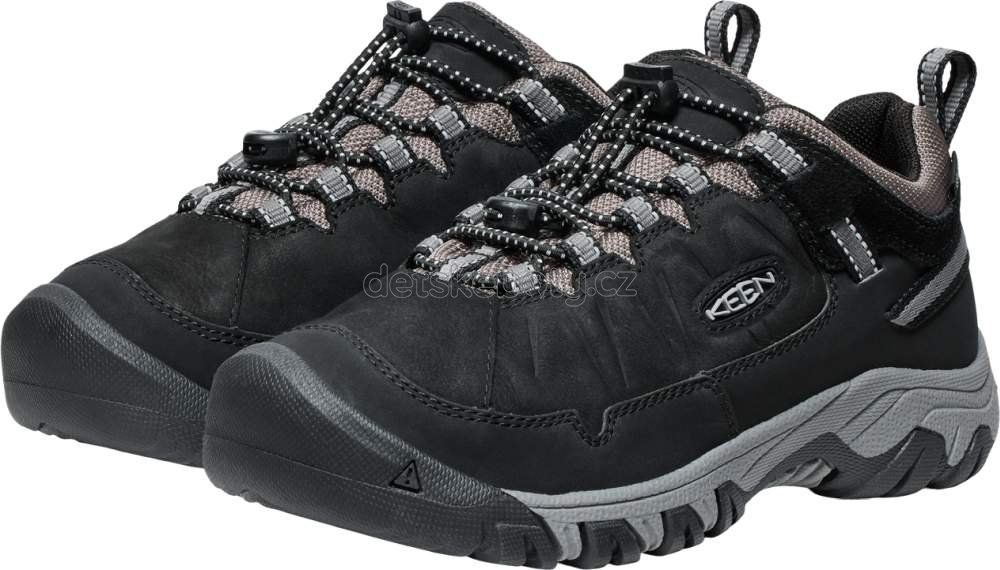 Dětské celoroční boty Keen TARGHEE IV LOW WP YOUTH black/steel grey Velikost: 36 (obrázek 5)