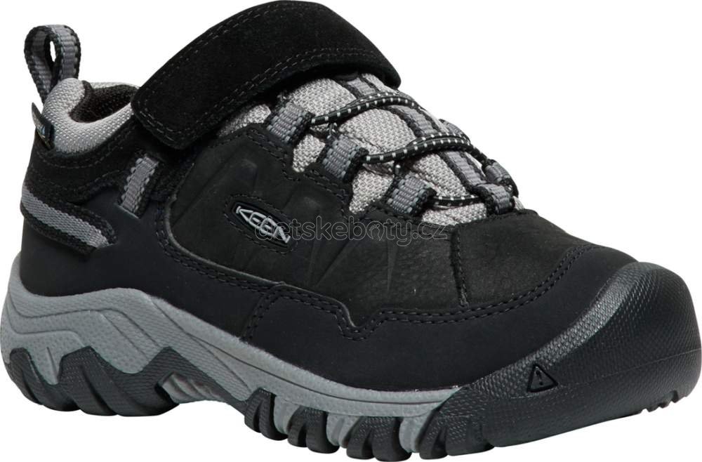 Dětské celoroční boty Keen TARGHEE IV LOW WP CHILDREN black/steel grey Velikost: 31