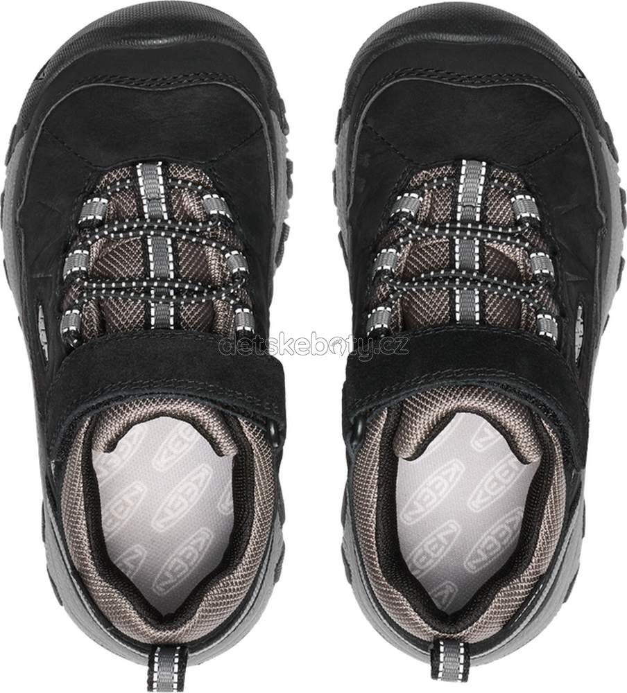 Dětské celoroční boty Keen TARGHEE IV LOW WP CHILDREN black/steel grey Velikost: 31 (obrázek 6)