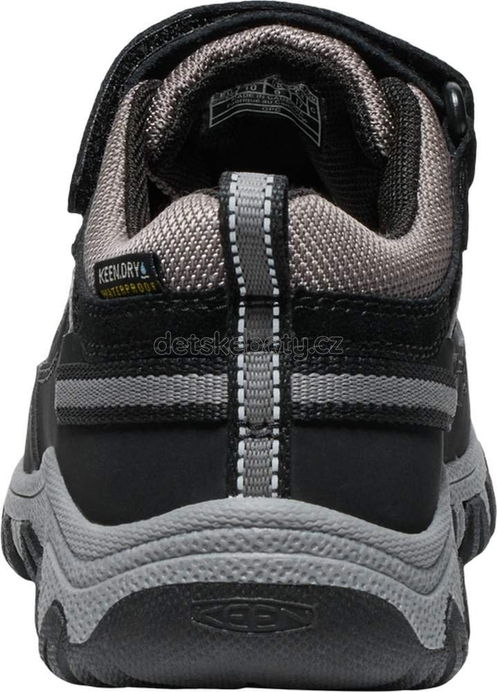 Dětské celoroční boty Keen TARGHEE IV LOW WP CHILDREN black/steel grey Velikost: 31 (obrázek 7)