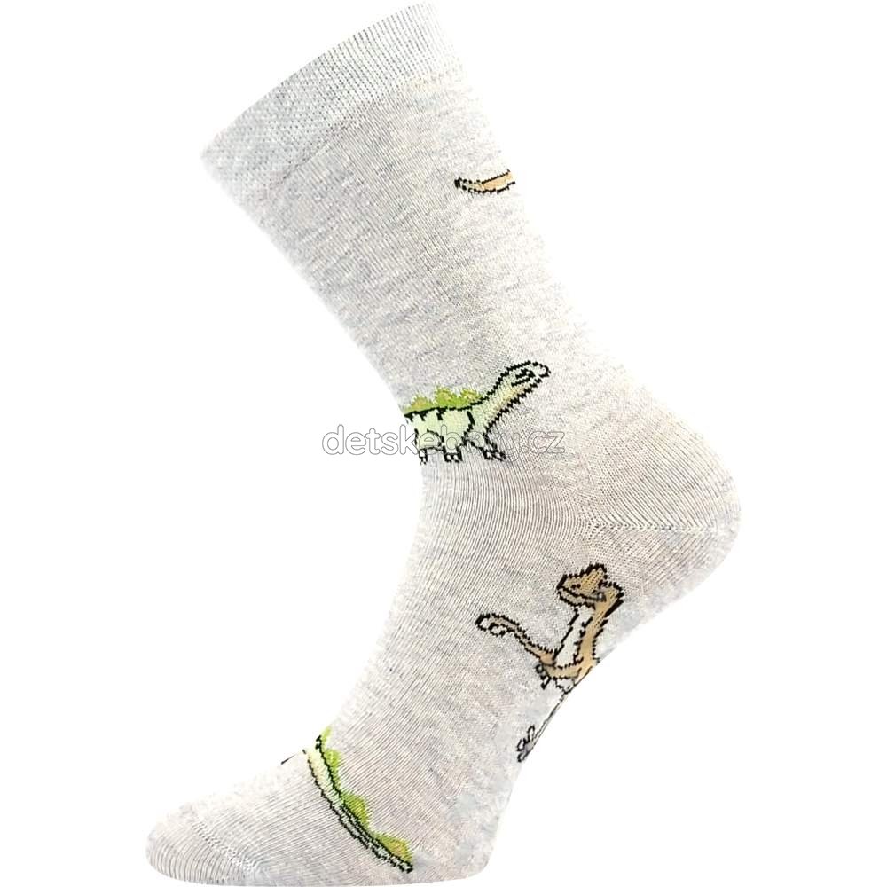 Dětské ponožky Boma Filip 07 ABS dinosaurus šedá Velikost: 20-24