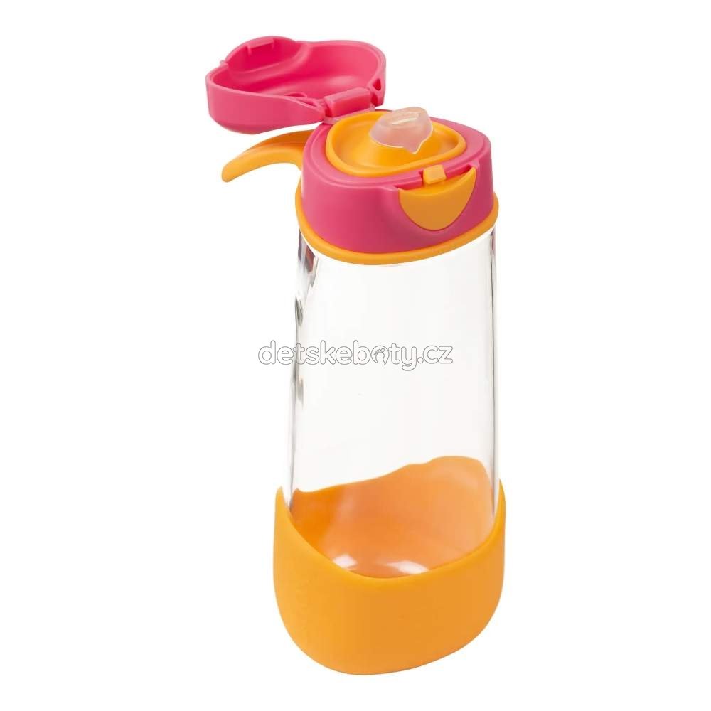 b.box 711 Sport lahev na pití 600 ml – růžová/oranžová