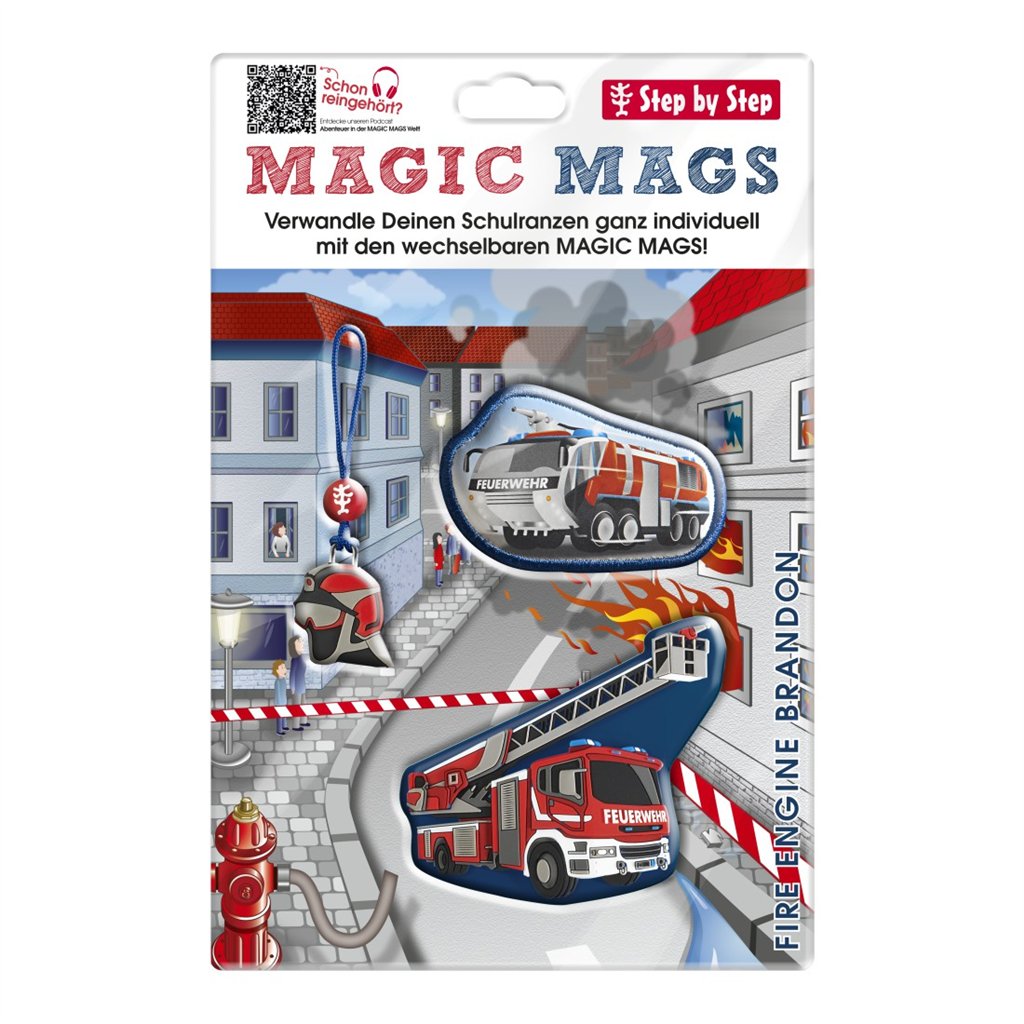 Doplňková sada obrázků MAGIC MAGS, Fire Engine Brandon, pro aktovky a batohy Step by Step (obrázek 4)