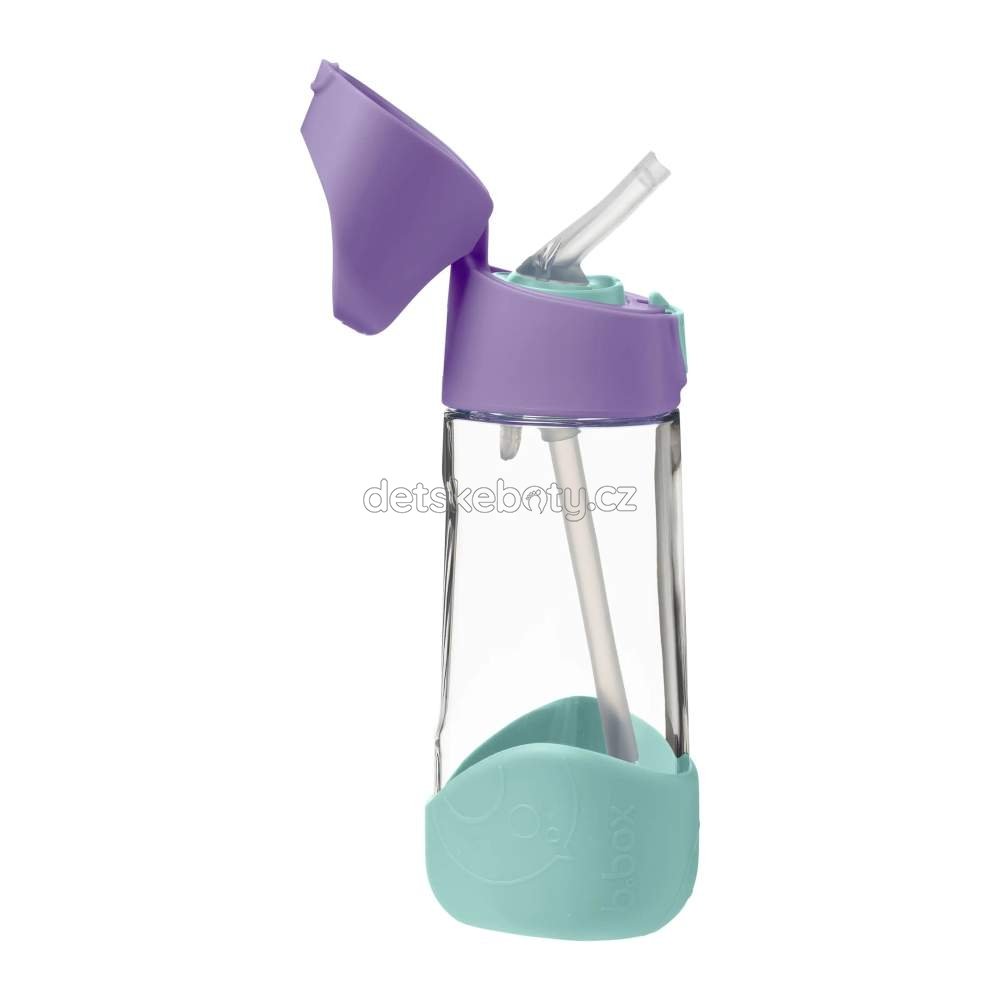 b.box 500303 Lahev na pití s brčkem 450 ml – lilac pop